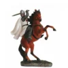 Figurine En Résine : Templier Sur Cheval Cabré