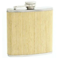 Flasque 180Ml En Inox Gainée Décor Hêtre - 11585