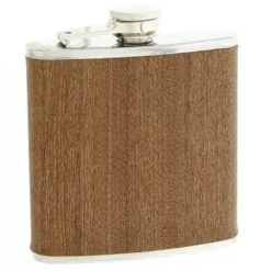 Flasque 180Ml En Inox Gainée Décor Sapelli - 11587