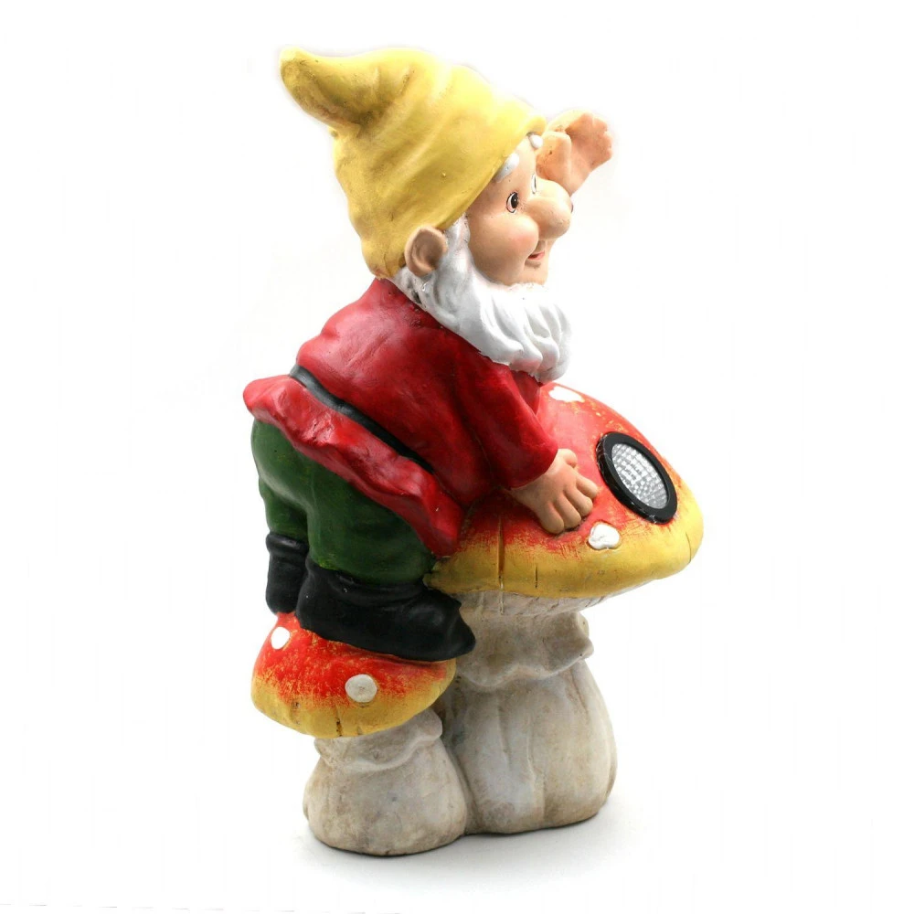 Grand Nain De Jardin Solaire - 42 Cm Champignon 2 Grand Nain De Jardin Solaire - 42 Cm Champignon – Image 2