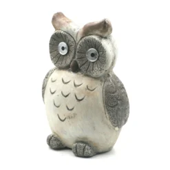 Hibou De Déco Extérieur 26 Cm - Solaire Avec LED -Promos Nid Objet Magasin hibou de deco exterieur 26 cm solaire avec led 2
