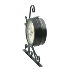 Horloge Double Cadrans Façon Hall De Gare Décor Bannière Aux Lions -Promos Nid Objet Magasin horloge double cadrans facon hall de gare decor banniere aux lions 2