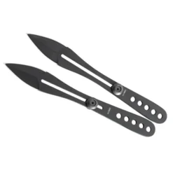 JEU 2 COUTEAUX LANCER HERBERTZ REGL.TOUT INOX NOIR+ETUIRéf. : 132322
