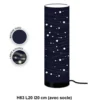 Lampe Tube 63 Cm Ajourée Bleu Nuit