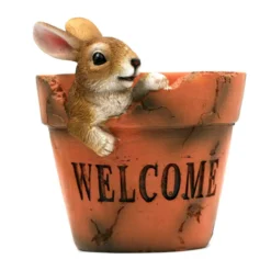 Lapin Cache Pot à Suspendre - Welcome -Promos Nid Objet Magasin lapin cache pot a suspendre welcome 2
