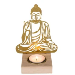 Lot De 3 Bougeoirs Bouddha En Métal Ajouré De 15 Cm -Promos Nid Objet Magasin lot de 3 bougeoirs bouddha en metal ajoure de 15 cm 1