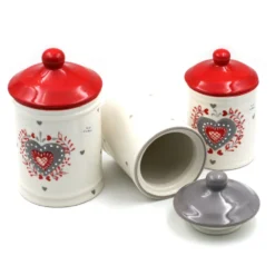Lot De 3 Pots De Cuisine à La Façon Coeur Alsacien -Promos Nid Objet Magasin lot de 3 pots de cuisine a la facon coeur alsacien 2