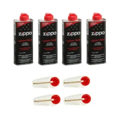 Lot De 4 Recharges D'essence Original Zippo + 4 Pierres à Briquet -Promos Nid Objet Magasin lot de 4 recharges d essence original zippo 4 pierres a briquet 3