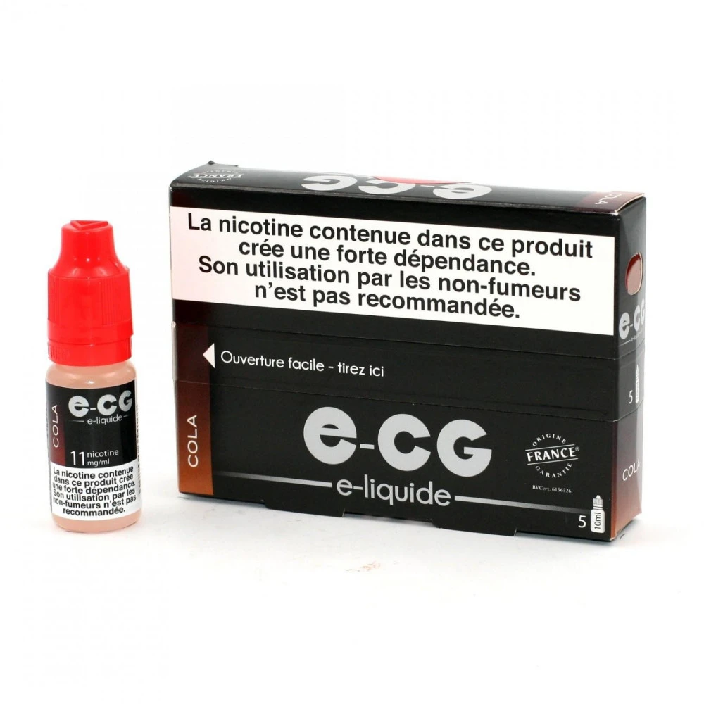 Lot De 5 Flacons E-CG - Cola 11 Mg/ml 1 Lot De 5 Flacons E-CG - Cola 11 Mg/ml