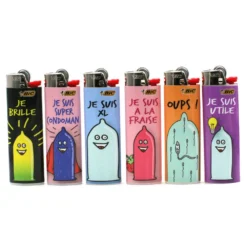 Lot De 50 Briquets BIC MAXI J26 - Condom Power -Promos Nid Objet Magasin lot de 50 briquets bic maxi j26 condom power 2