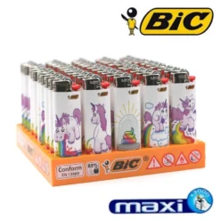 Bic Lot De 50 Briquets J26 - Licorne Trash Arc En Ciel