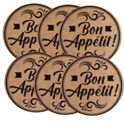 Lot De 6 Sets De Table - Bon Appétit -Promos Nid Objet Magasin lot de 6 sets de table bon appetit 1