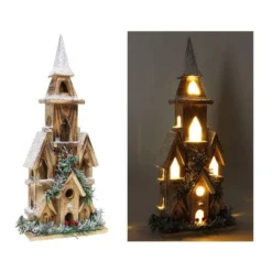 Maison En Bois Lumineuse 50 Cm -Promos Nid Objet Magasin maison en bois lumineuse 50 cm 1
