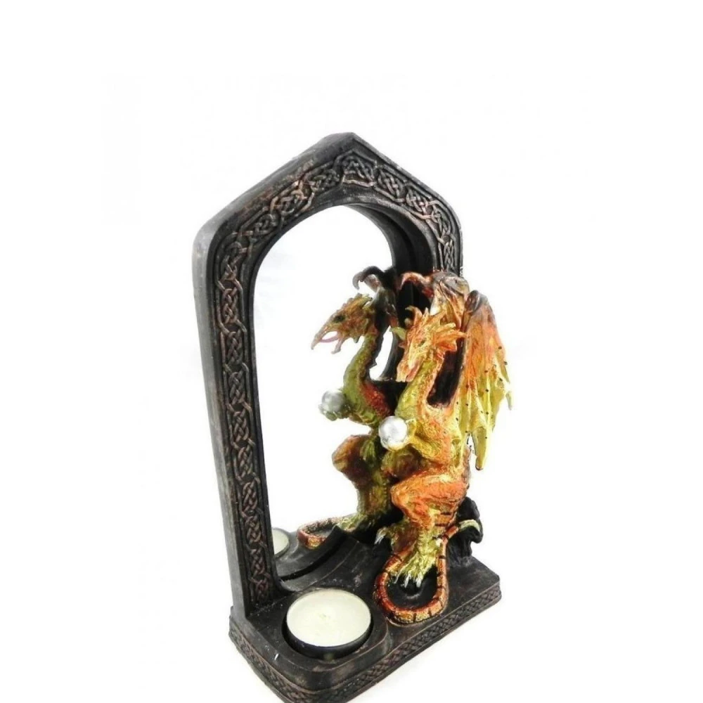 Miroir Dragon Orange + Bougie 1 Miroir Dragon Orange + Bougie