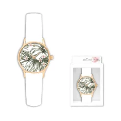 Montre Bracelet Uni Blanc Imprimé