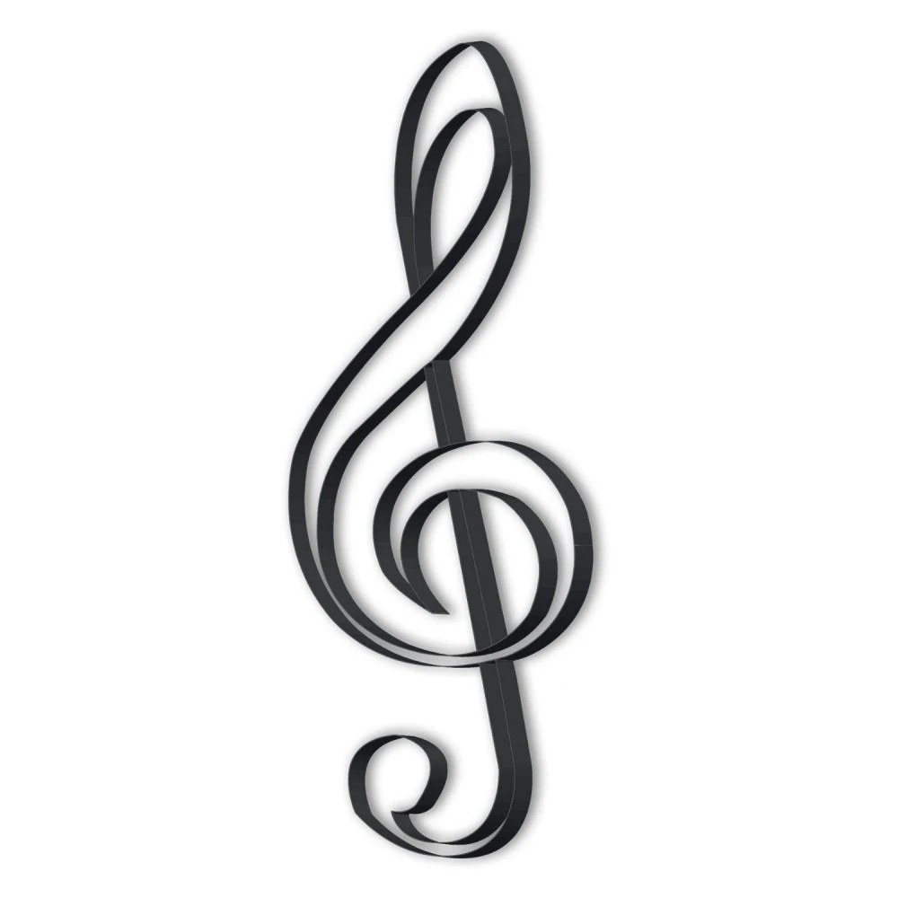 Mot Déco En Métal - Clé De Sol 1 Mot Déco En Métal - Clé De Sol