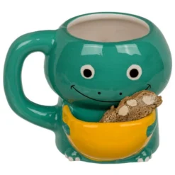 Mug Avec Poche à Biscuit - Dinosaure Vert -Promos Nid Objet Magasin mug avec poche a biscuit dinosaure vert 4