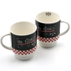 Mugs Sur Colonne Collection Au Bistrot - Fond Noir -Promos Nid Objet Magasin mugs sur colonne collection au bistrot fond noir 2