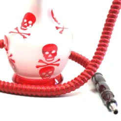 Forest Narguilé à Tête De Mort (33 Cm) - Rouge -Promos Nid Objet Magasin narguile a tete de mort 33 cm rouge 2
