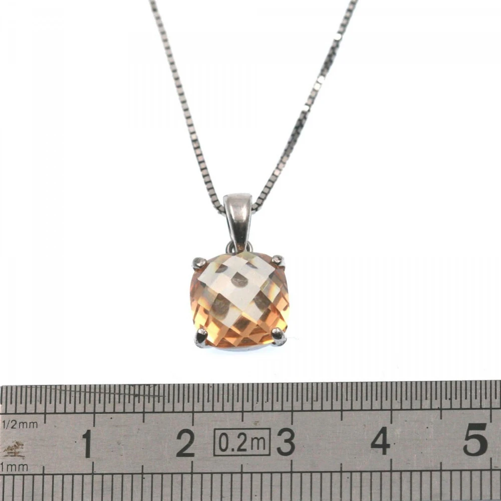 Nougatine - Pendentif Argent Avec Pierre Jaune 3 Nougatine - Pendentif Argent Avec Pierre Jaune – Image 3