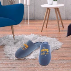 Pantoufles Retraite Bleu C'est La Belle Vie ! T 43 - 45 -Promos Nid Objet Magasin pantoufles retraite bleu c est la belle vie t 43 45 2