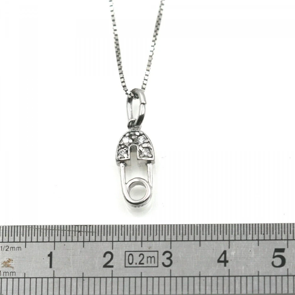 Pendentif En Argent - öpingle à Nourrice Avec Pierre 4 Pendentif En Argent - öpingle à Nourrice Avec Pierre – Image 4