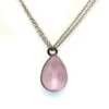 Pendentif LightPink Oe Chaine En Argent Avec Pierre Rose (491173)