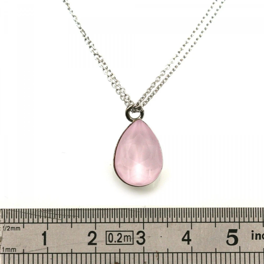 Pendentif LightPink Oe Chaine En Argent Avec Pierre Rose (491173) 3 Pendentif LightPink Oe Chaine En Argent Avec Pierre Rose (491173) – Image 3