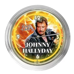 Pendule Neon Jaune Johnny Hallyday Au Micro -Promos Nid Objet Magasin pendule neon jaune johnny hallyday au micro 3