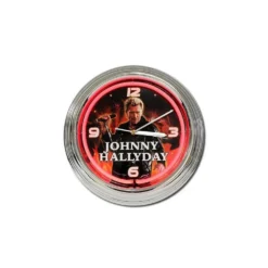 Pendule Neon Johnny Hallyday Rouge -Promos Nid Objet Magasin pendule neon johnny hallyday rouge 1