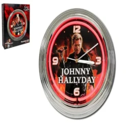 Pendule Neon Johnny Hallyday Rouge -Promos Nid Objet Magasin pendule neon johnny hallyday rouge 2