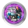 Pendule Neon Violet Johnny Hallyday Sur Sa Moto
