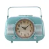 Pendule Poste Radio Bleu Pastel Style Vintage