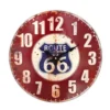 Pendule Vintage Route 66 Rouge/Bleu 40x40 Cm