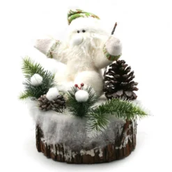 Père Noël Décor Forêt Déco De Noël à Poser 33 Cm -Promos Nid Objet Magasin pere noel decor foret deco de noel a poser 33 cm 1