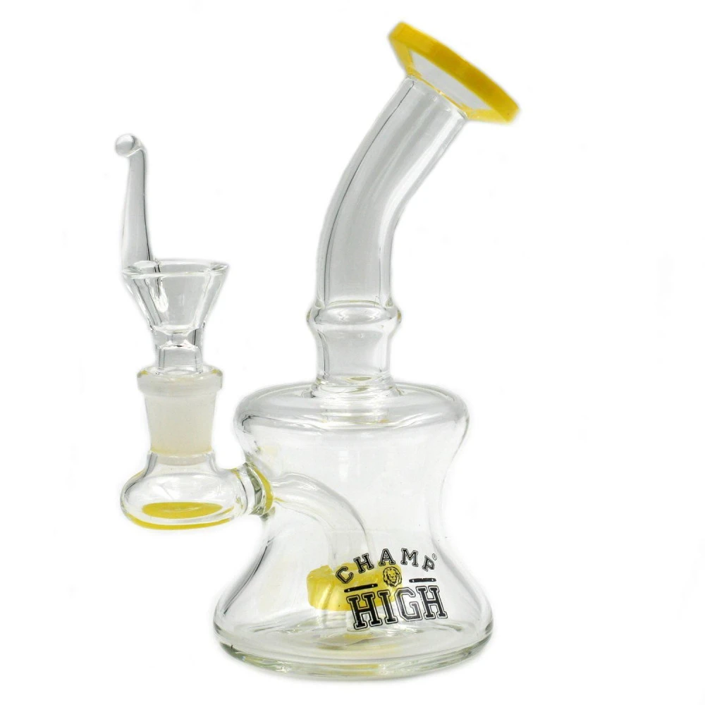 Champ Pipe - Bong En Verre - 16cm Jaune 1 Champ Pipe - Bong En Verre - 16cm Jaune