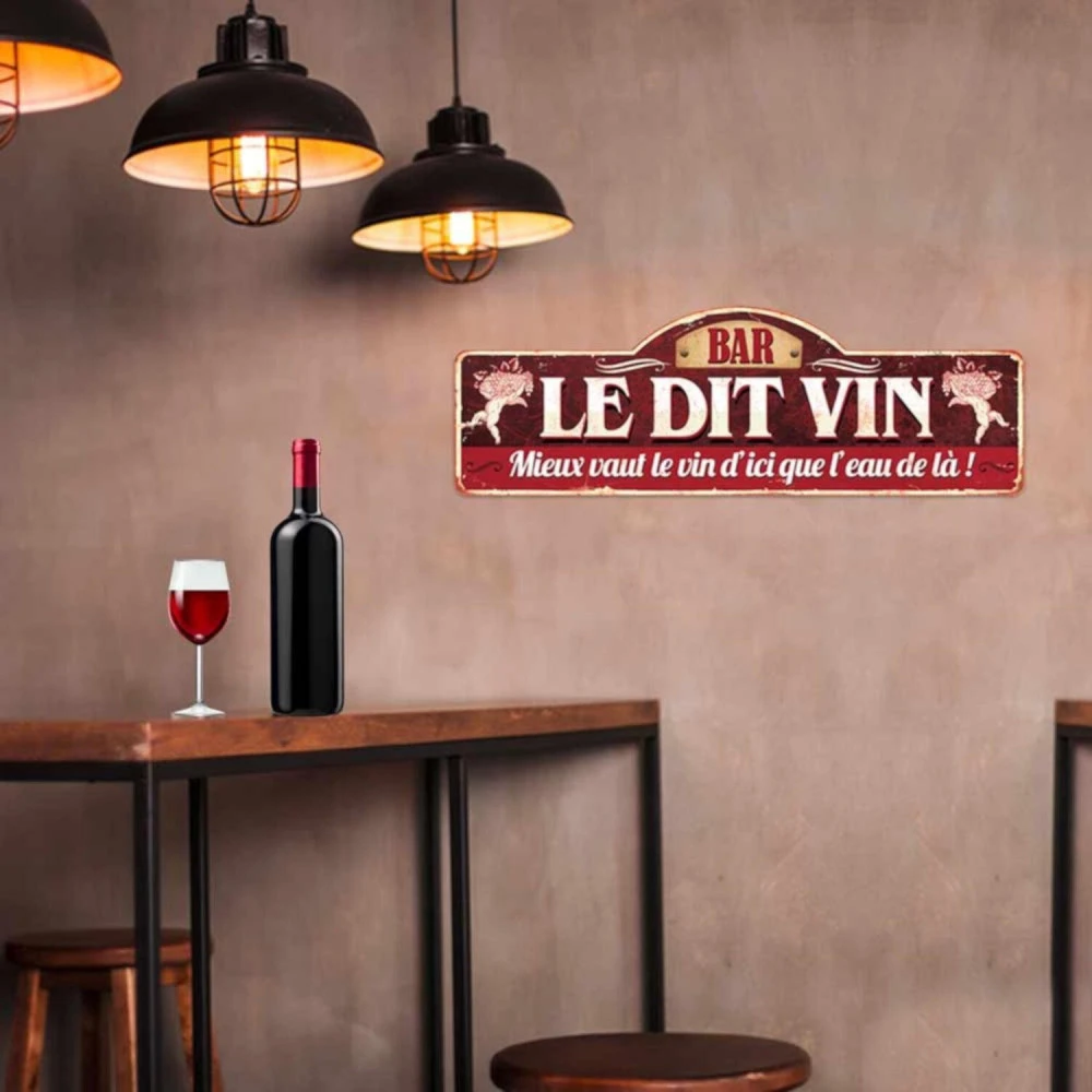 Plaque Métal Géante – Le Dit Vin 2 Plaque Métal Géante – Le Dit Vin – Image 2