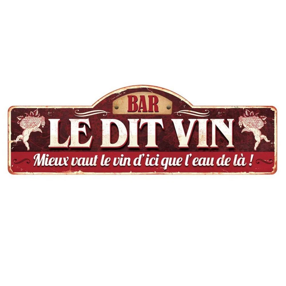 Plaque Métal Géante – Le Dit Vin 1 Plaque Métal Géante – Le Dit Vin