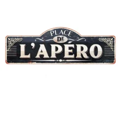 Plaque Métal Géante – Place De L'Apéro