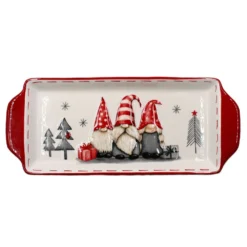 Plat à Cake Céramique - Lutins Nordiques - 29 Cm -Promos Nid Objet Magasin plat a cake ceramique biscuits mannele 29 cm 4