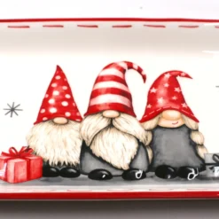 Plat à Cake Céramique - Lutins Nordiques - 29 Cm -Promos Nid Objet Magasin plat a cake ceramique biscuits mannele 29 cm 5