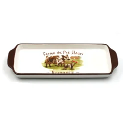 Plat à Cake En Faience Collection La Ferme Du Pré Fleuri -Promos Nid Objet Magasin plat a cake en faience collection la ferme du pre fleuri 1