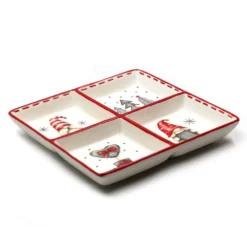 Plat Apéro Céramique - Lutins Nordiques - 19 Cm