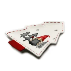 Plat En Forme De Sapin Lutin Nordique - 27 Cm -Promos Nid Objet Magasin plat en forme de sapin lutin nordique 27 cm 1