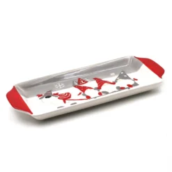 Plateau à Cake En Céramique - Lutins Nordiques 36 Cm -Promos Nid Objet Magasin plateau a cake en ceramique lutins nordiques 36 cm 1