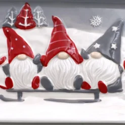 Plateau à Cake En Céramique - Lutins Nordiques 36 Cm -Promos Nid Objet Magasin plateau a cake en ceramique lutins nordiques 36 cm 2