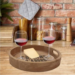 Plateau Bois Rond "Copains D'abord" 5 Plateau Bois Rond "Copains D'abord" -Promos Nid Objet Magasin plateau bois rond copains d abord 2