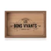 Plateau En Bois "Les Bons Vivants"