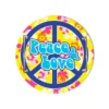 Plateau En Verre Peace And Love