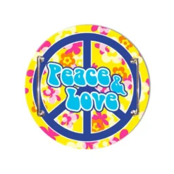 Plateau En Verre Peace And Love